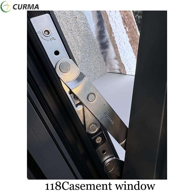 118 Aluminium best double triple glazing fixed glass casement window