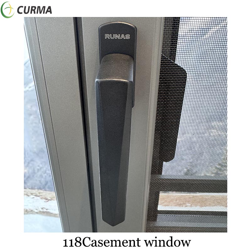 118 Aluminium best double triple glazing fixed glass casement window