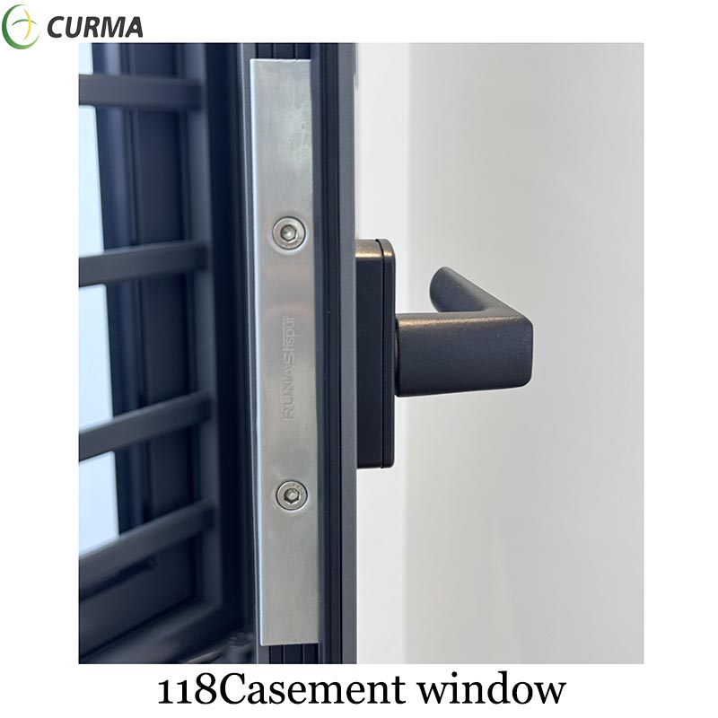 118 Aluminium best double triple glazing fixed glass casement window