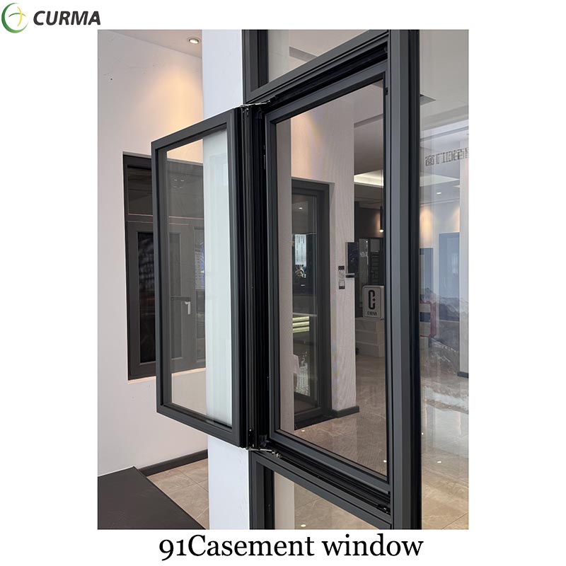 91 Aluminium casement swing tilt and turn open thermal break system alumital window Manufacturers, 91 Aluminium casement swing tilt and turn open thermal break system alumital window Factory