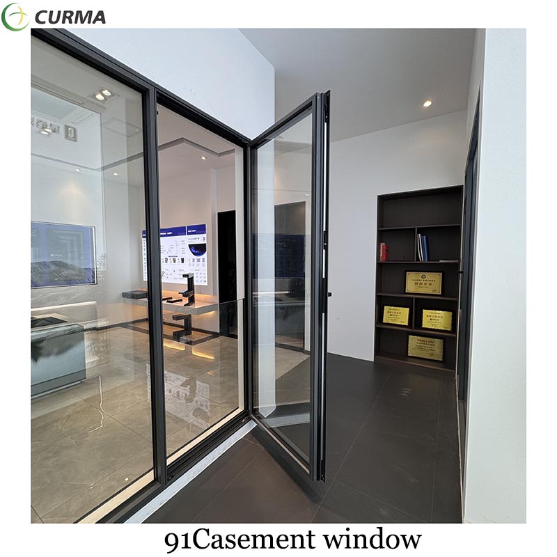 91 Aluminium casement swing tilt and turn open thermal break system alumital window