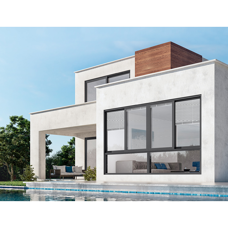 aluminium double glass swing door