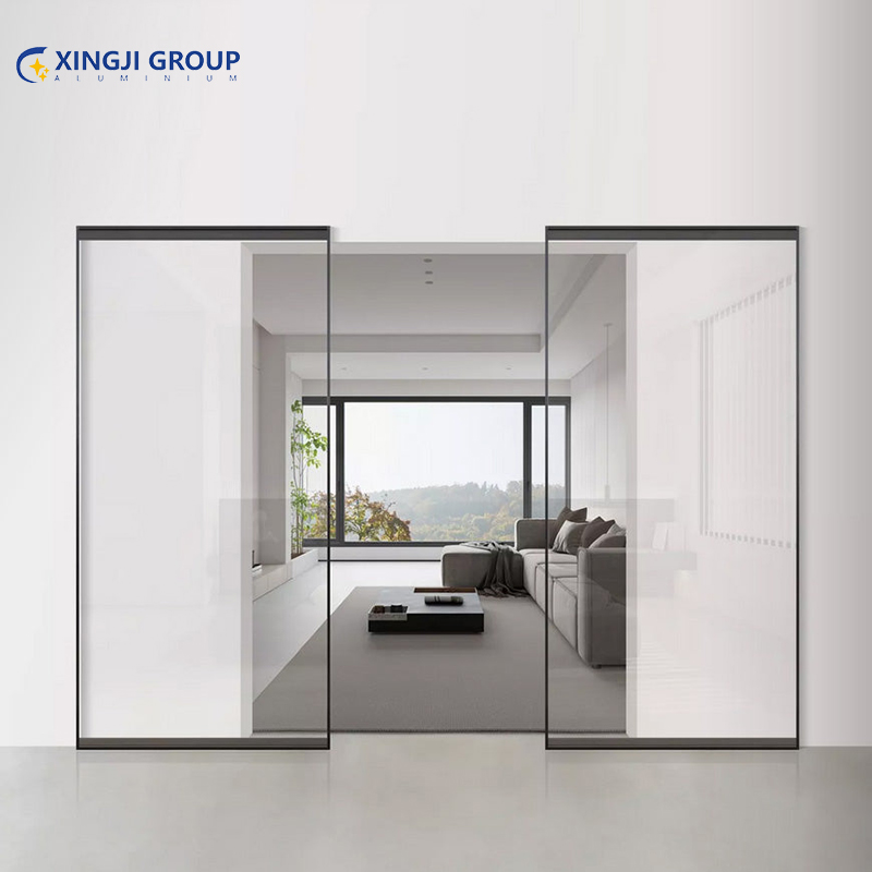 Aluminum Alloy Modern Customized China Interior Sliding Ghost Door Manufacturers, Aluminum Alloy Modern Customized China Interior Sliding Ghost Door Factory