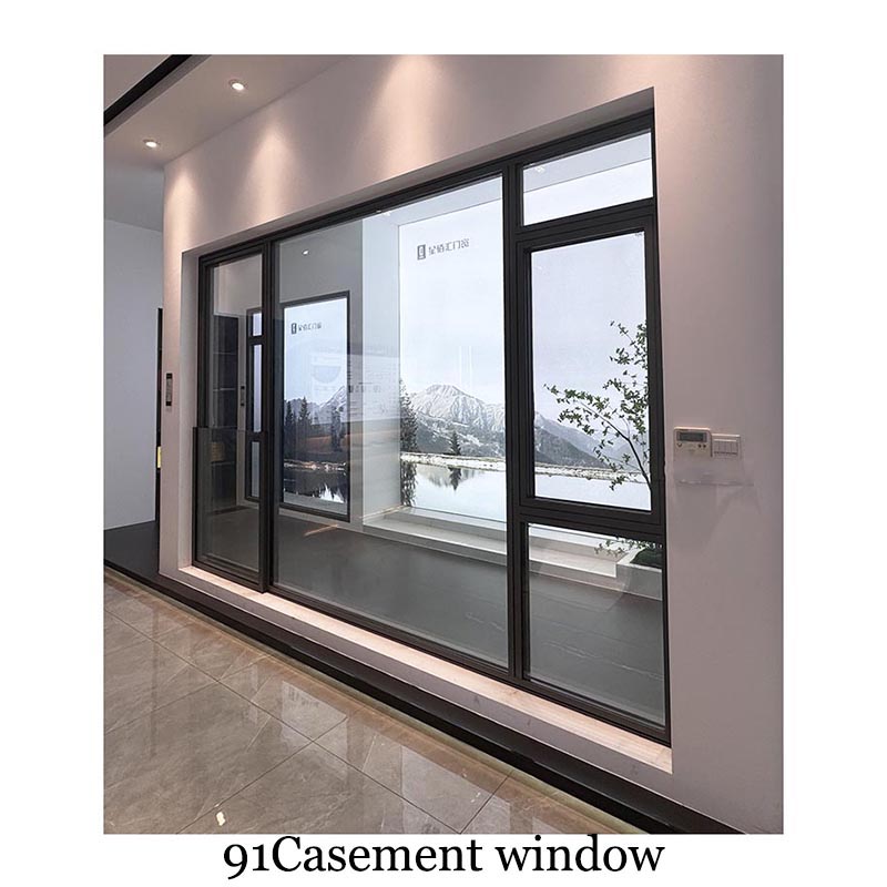 91 Aluminium casement swing tilt and turn open thermal break system alumital window