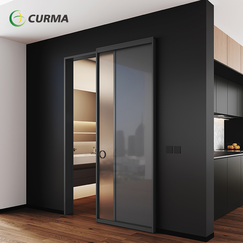 Aluminum Alloy Modern Customized China Interior Sliding Ghost Door