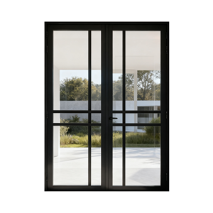 Pintu geser 60 inci harga grosir pintu eksterior teras geser ganda untuk dijual