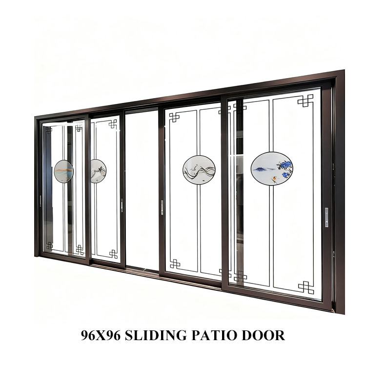 China 96x96 sliding glass door external aluminium sliding doors