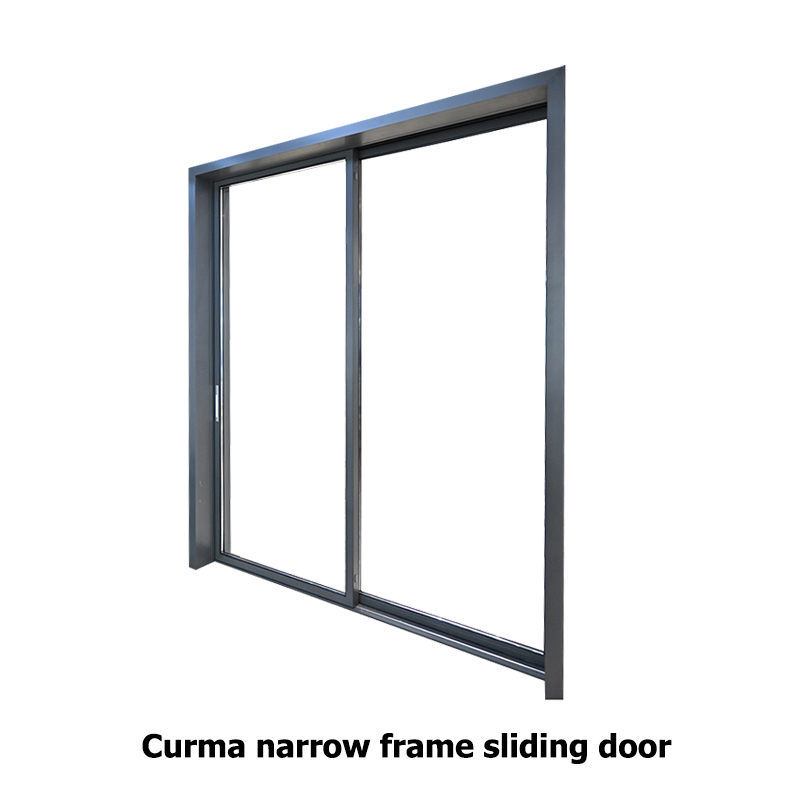 Curma indoor outdoor double glazed small narrow frame sliding door