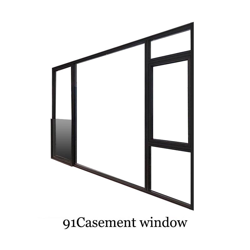 91 Aluminium casement swing tilt and turn open thermal break system alumital window