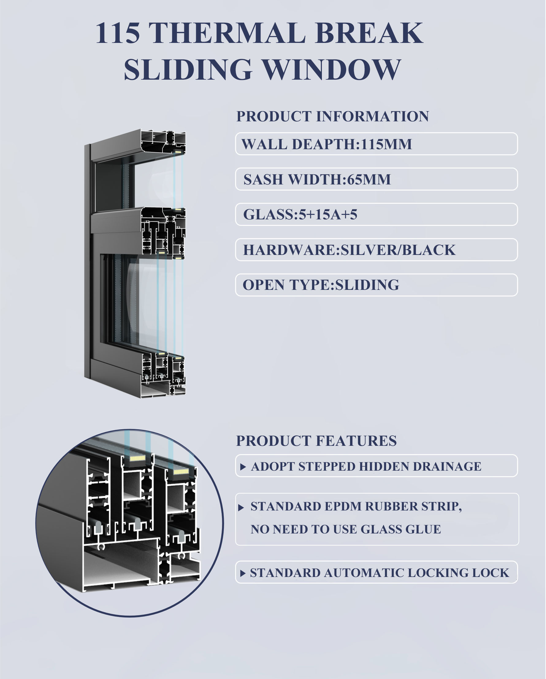 115 Curma Aluminium Casement Window