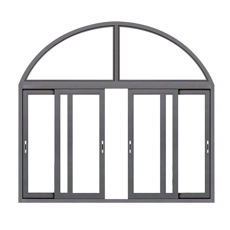 Thermal Break Arch Shape Top Fixed Glass Window
