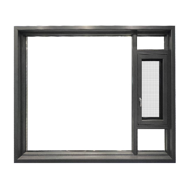 Muti-Cavity Heat Broken Aluminium Frame Double Glazed Iinvisible Water Drainage Casement System Window