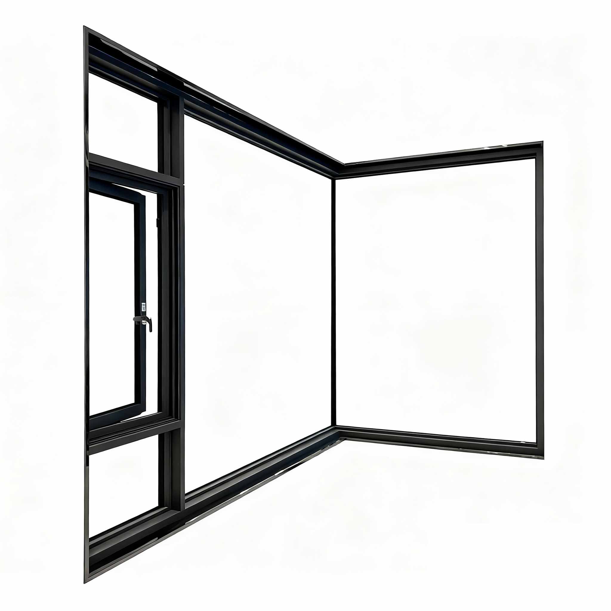 Different Shape Facade Aluminum Full Glass Exterior Decorative Curtain Wall