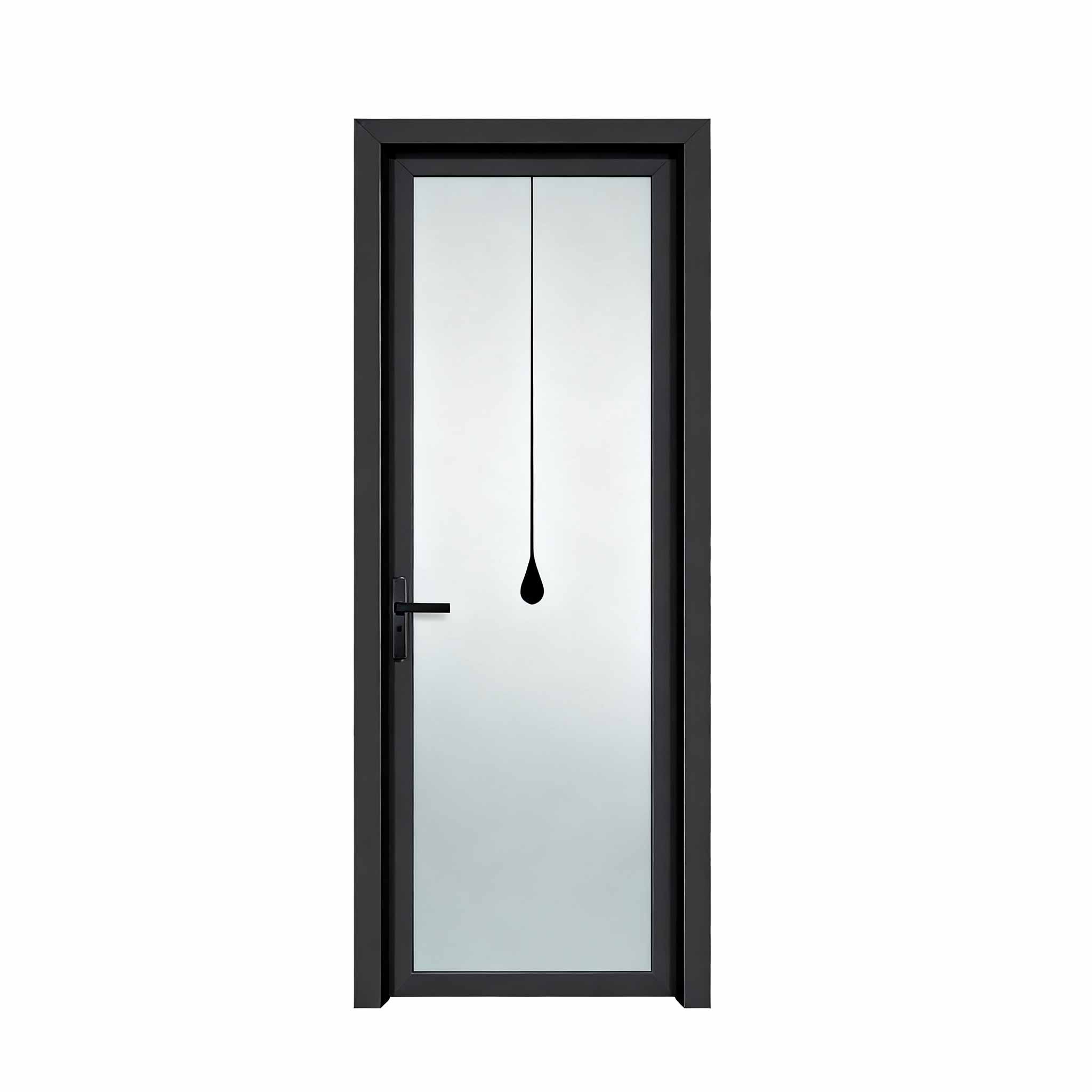 Semi-panel Aluminium Frame Grill 8mm Glass Swing Door