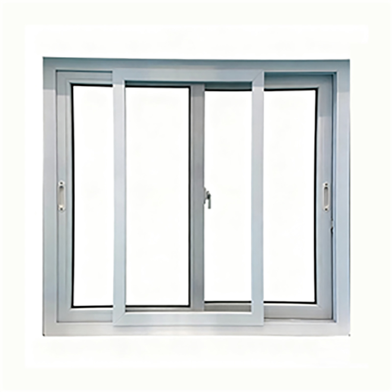 Horizontal Sliding Window PVC Sliding Window Fixed Glass White Color Frame Window