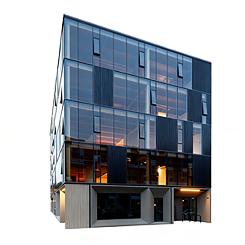 Commercial Building Reflective Color Triple Full Glass Curtain Wall