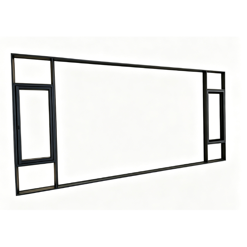 Ultra-slim profile casement window with hidden flush handle design
