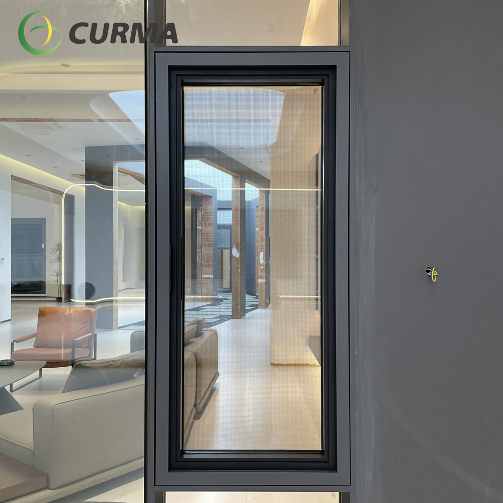 Ultra-slim profile casement window with hidden flush handle design