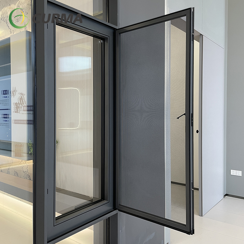 slim casement windows with insect screen