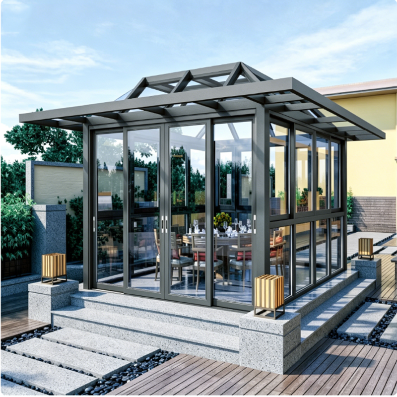 What keeps your sunroom comfortable during hot season without relying entirely on air conditioning?