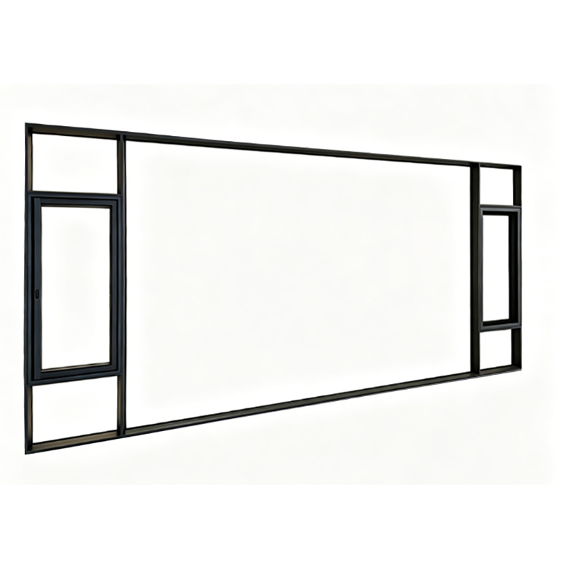 Ultra-slim profile casement window with hidden flush handle design