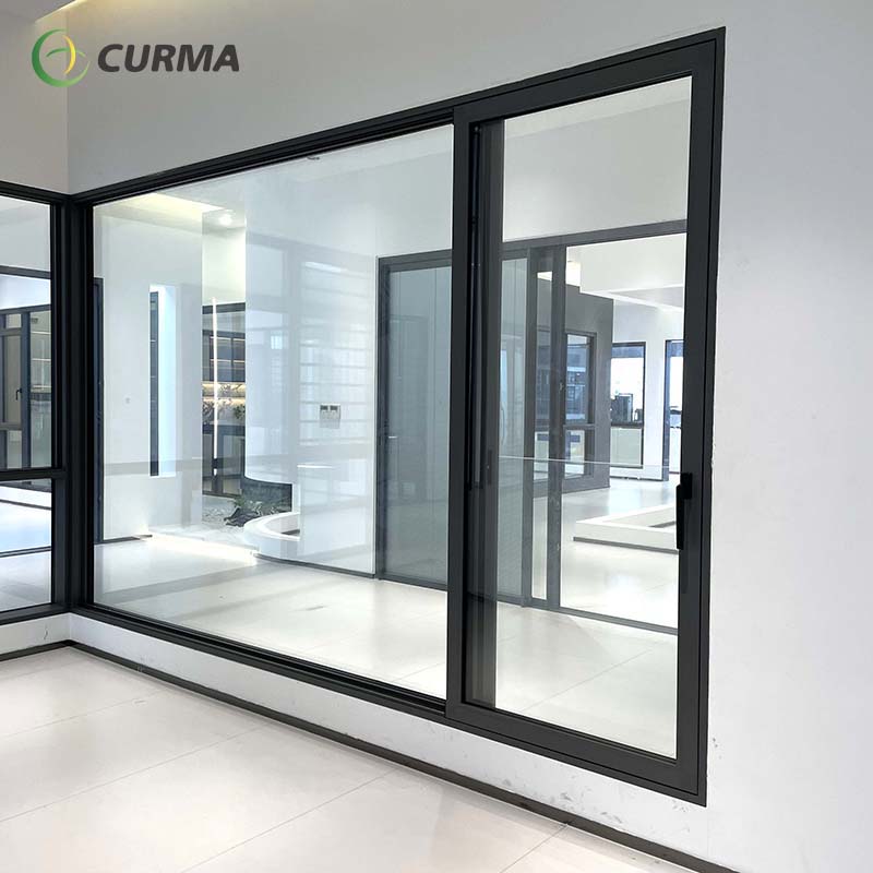 Large glass sliding window for view