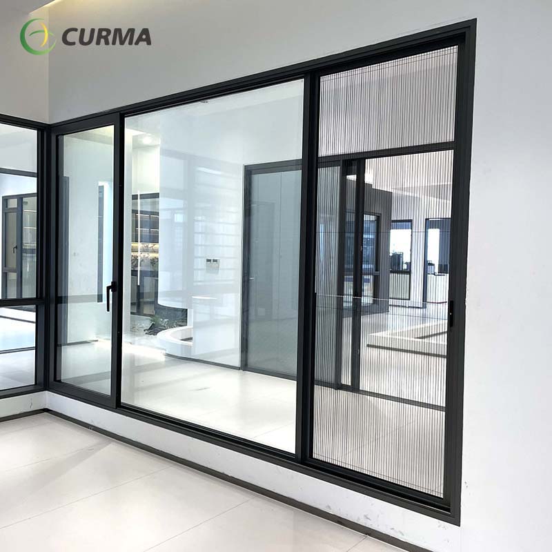 Large glass sliding window