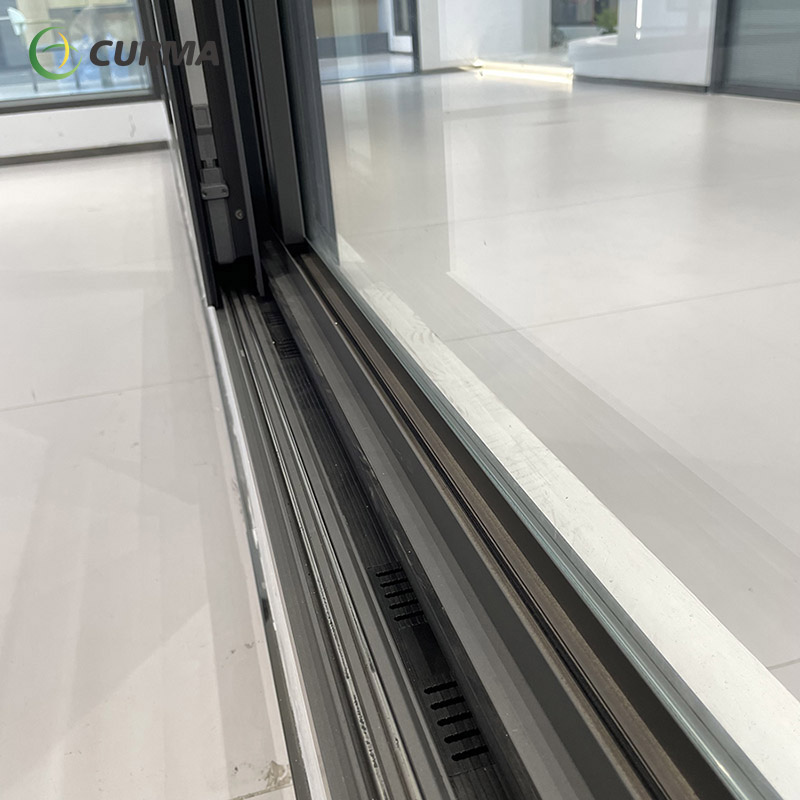 Large glass sliding window for view