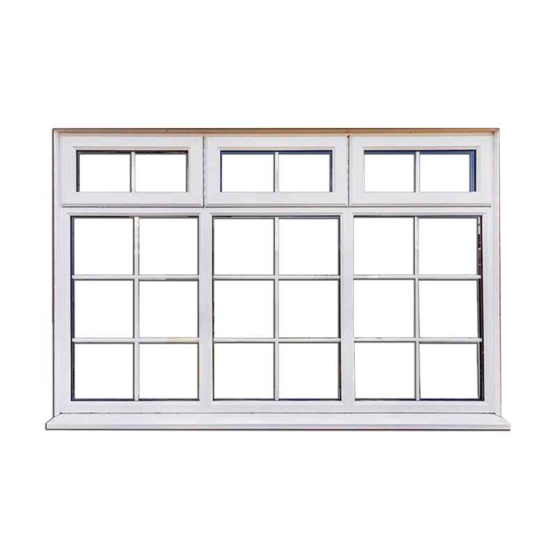 Temper Glass UPVC Frame French Tilt And Turn Window