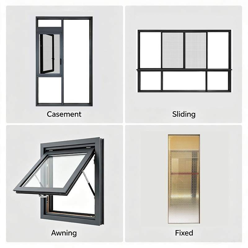 What are the 4 main types of windows?