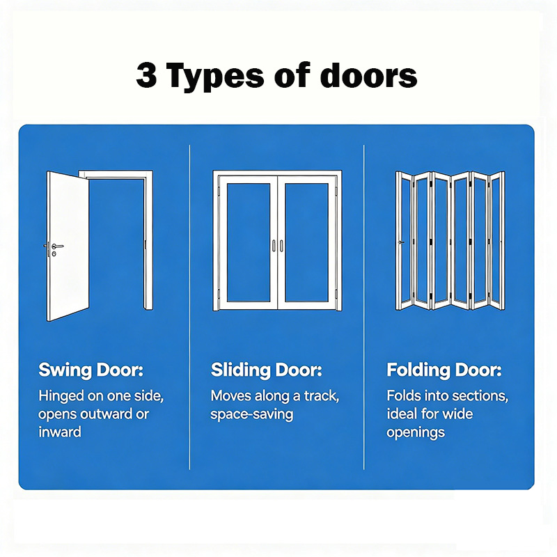 What are the 3 types of doors?