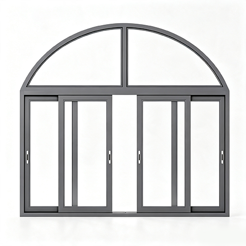 Thermal Break Arch Shape Top Fixed Glass Window