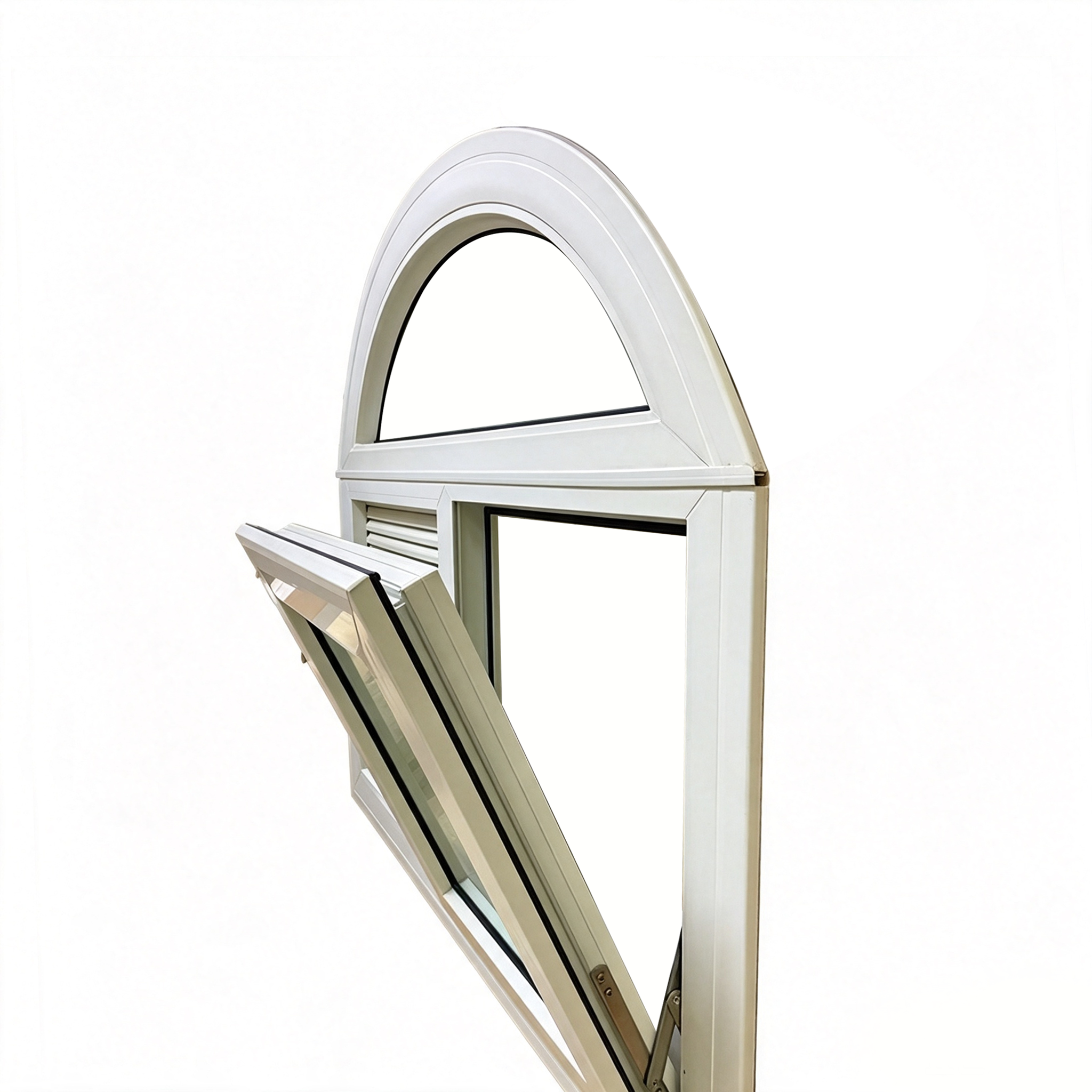 Arch Glass Fixed Window With Grille Design