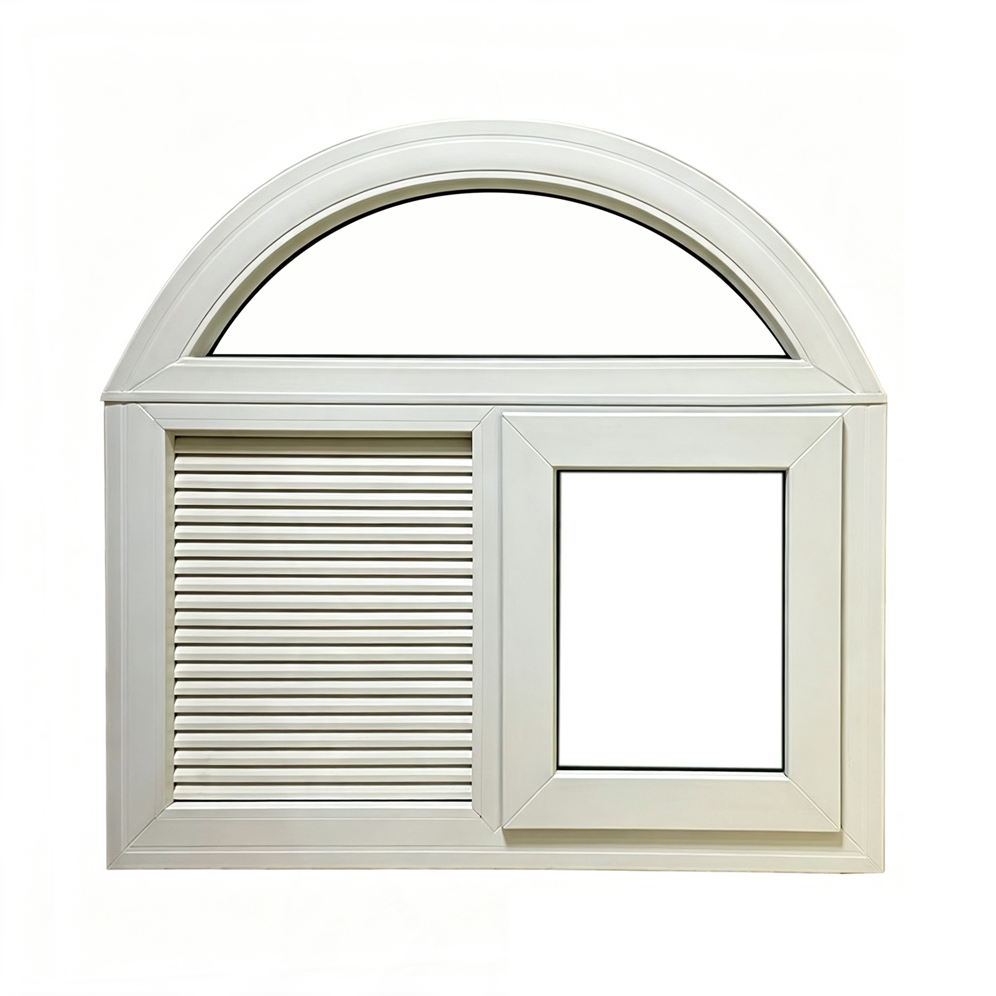Arch Glass Fixed Window With Grille Design