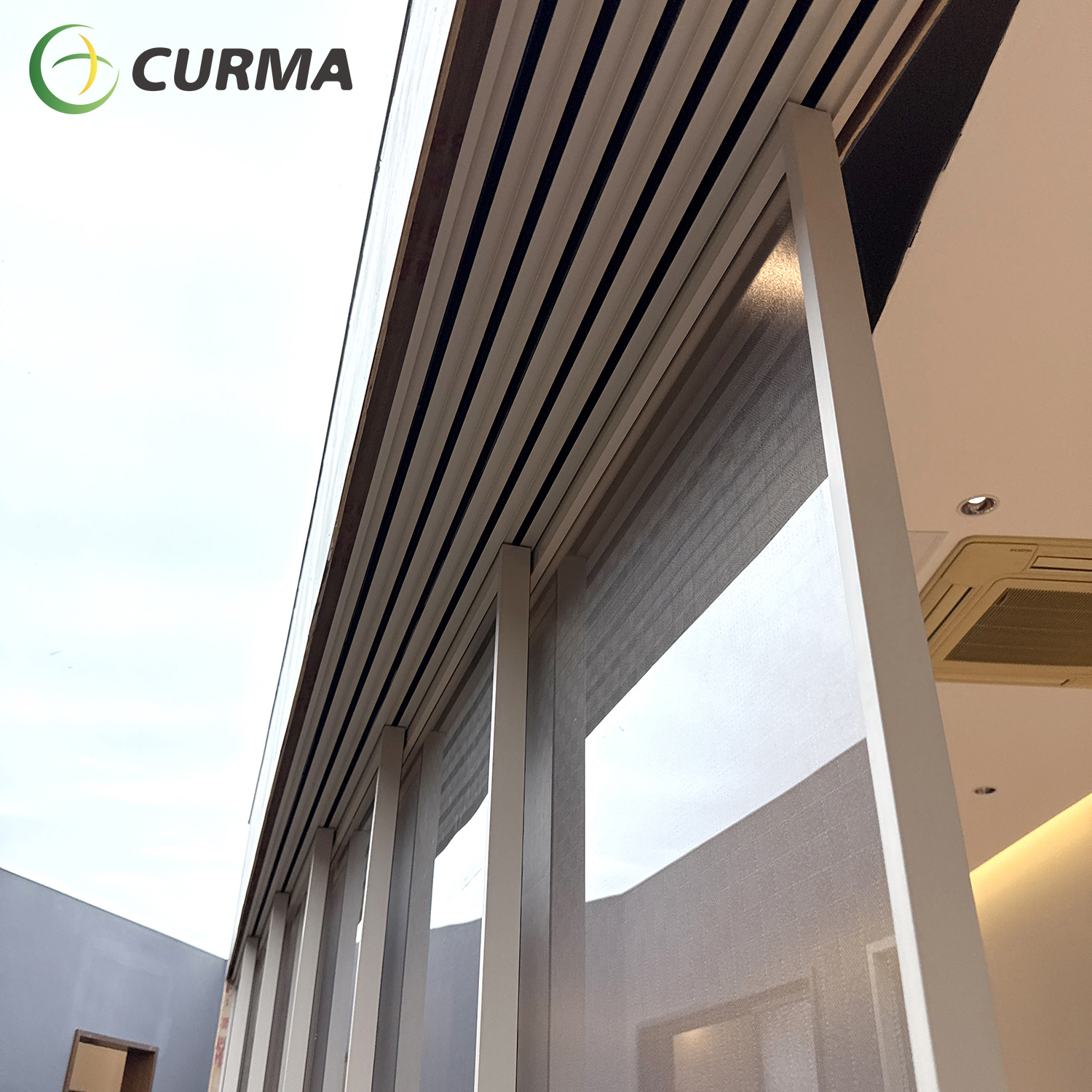 6-panel sliding door with a flush floor trackless design