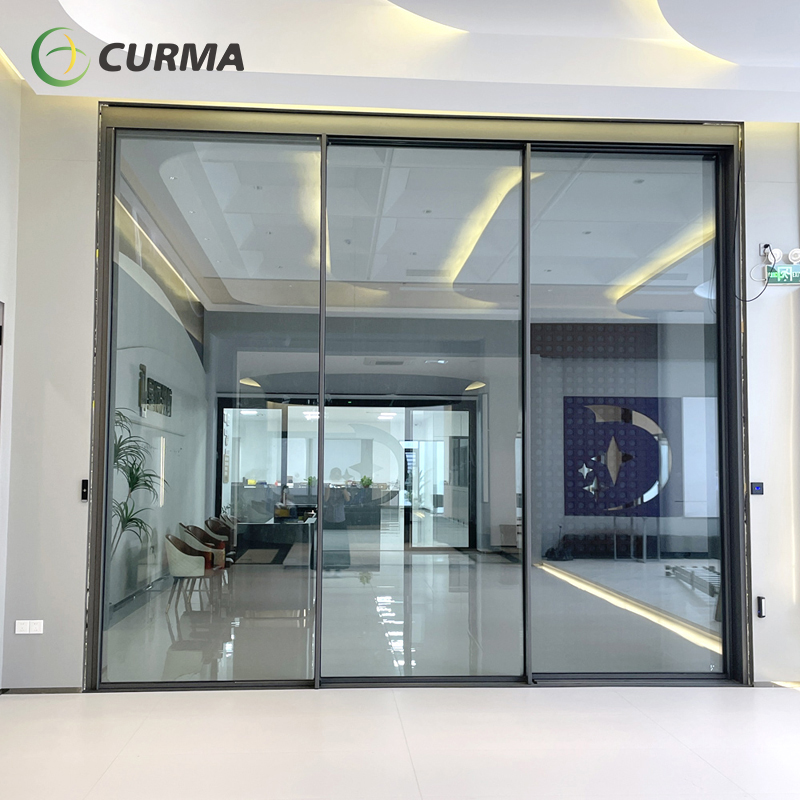 Slim-frame sliding doors for panoramic views.