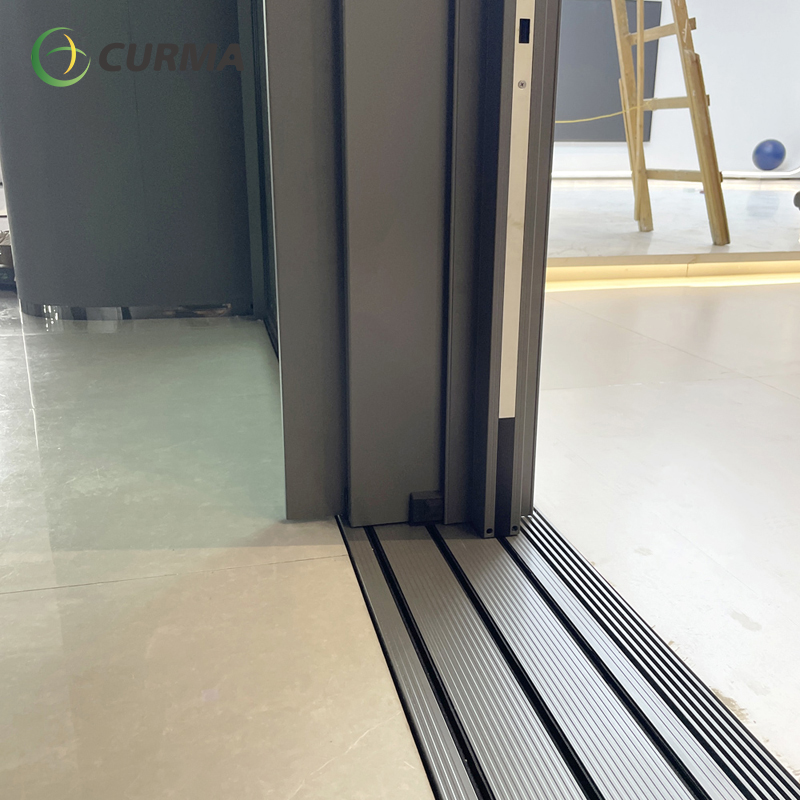 Slim-frame sliding doors for panoramic views.