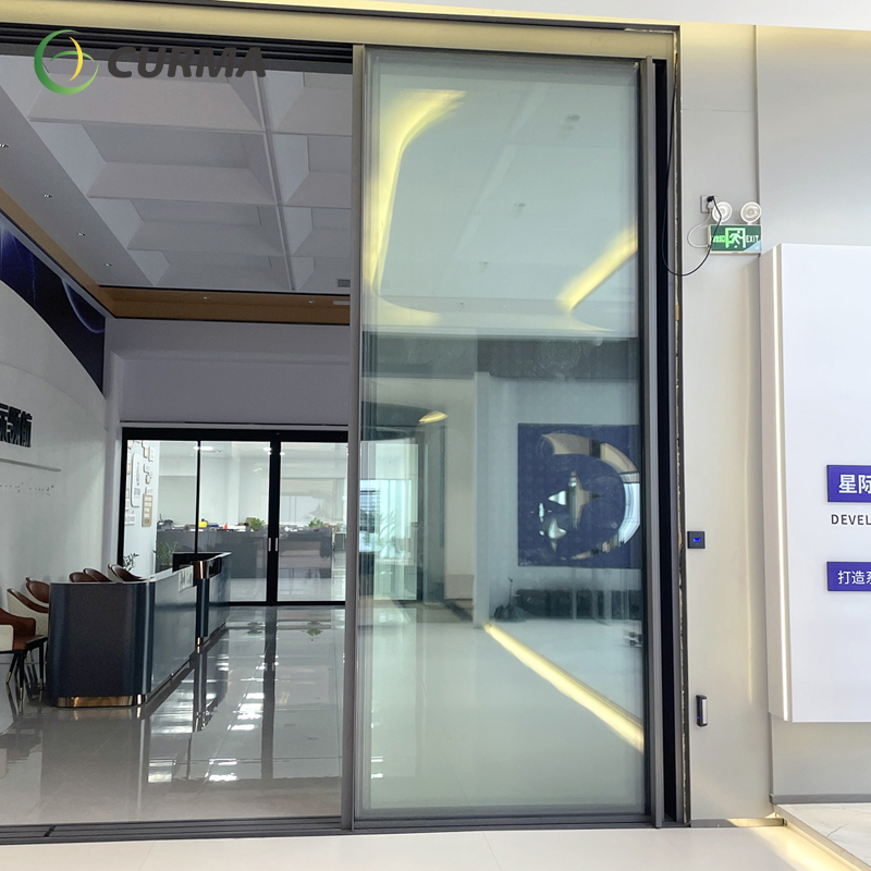 Slim-frame sliding doors for panoramic views.