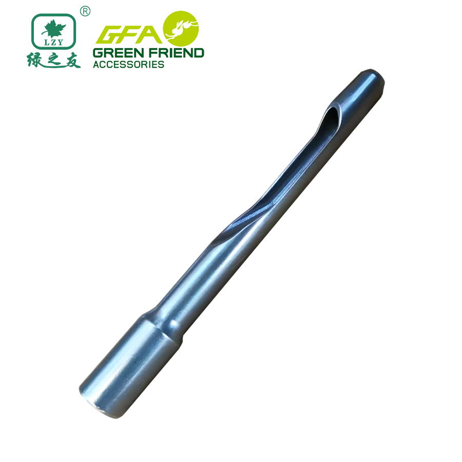 GFA hollow side-eject aerator tine for golf turf