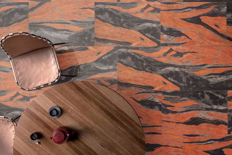 Butterfly Red Marble Tiles