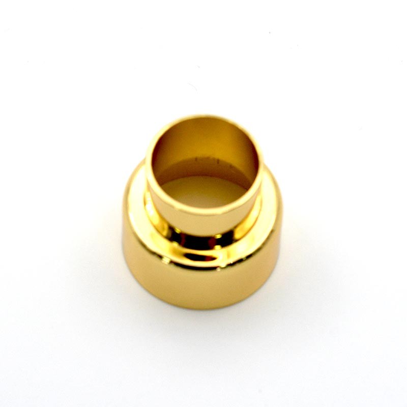 Spiral Shape Logo Engrave Metallized Zamac Perfume Cap