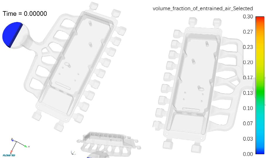 Gotrays' aluminum enclosure die casting mould flow analysis