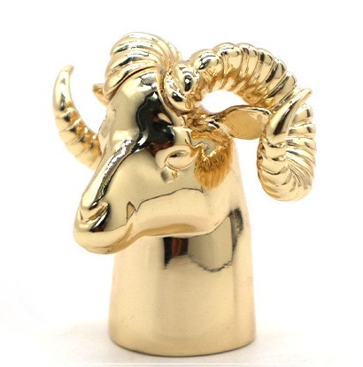 Animal Shapes Goat Gold Zamac Perfume Cap