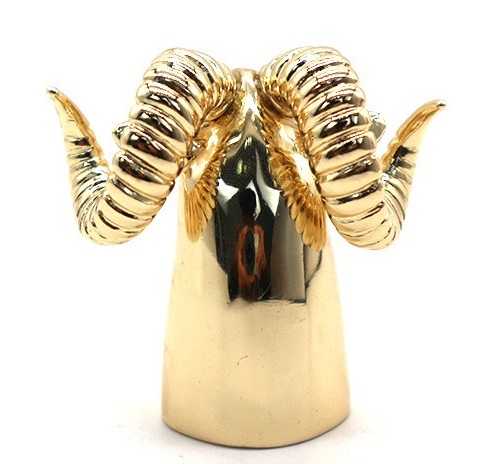 Animal Shapes Goat Gold Zamac Perfume Cap