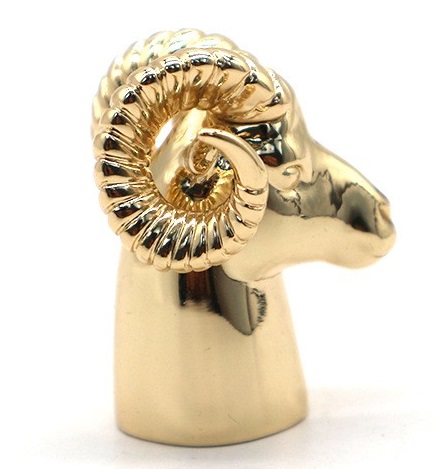 Animal Shapes Goat Gold Zamac Perfume Cap