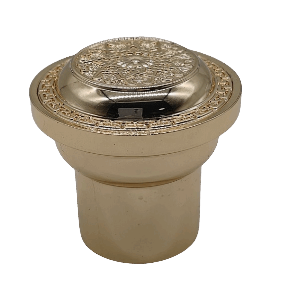 dome shaped zamac perfume cap 