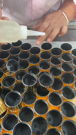 How to install pp inner cover into metal perfume caps