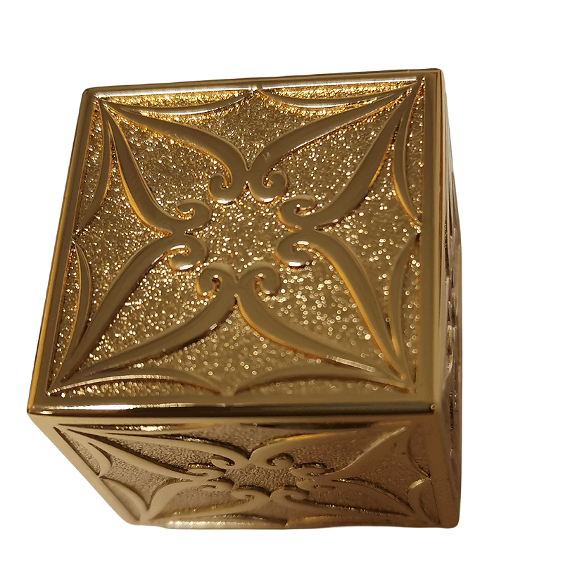 Middle east flower embossed pattern zamak perfume caps