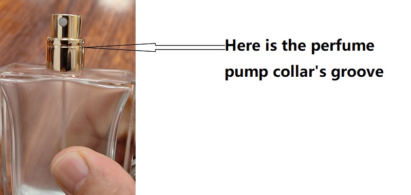 How can a zamac perfume cap make a clicking sound?