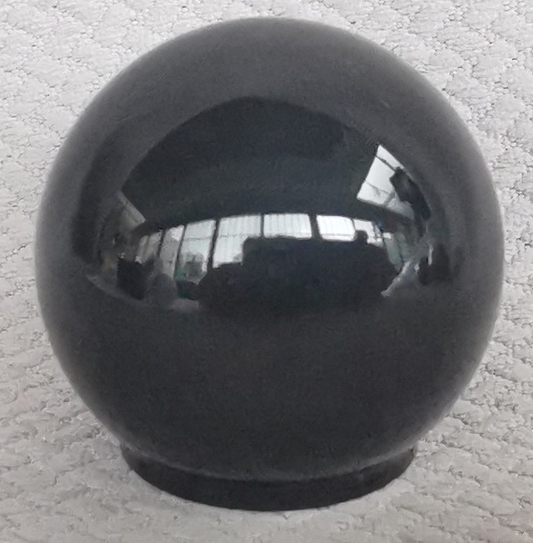 black color ball shape mordern zamac cap for perfume packing